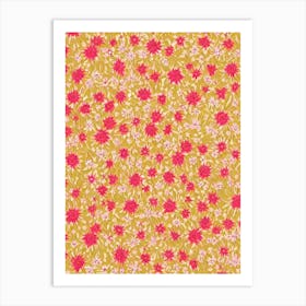 Cactus Flower Floral Print Warm Tones 1 Flower Art Print