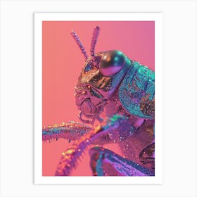 Glitter Grasshopper Art Print
