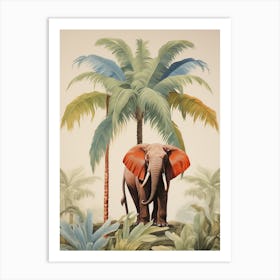 Elephant 1 Tropical Animal Portrait Art Print