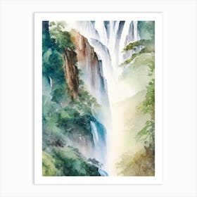 Fitzroy Falls, Australia Water Colour  (1) Art Print