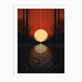 Surreal Sunset | The Calm Lake Art Print