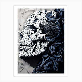 Skull And Vines Art Print