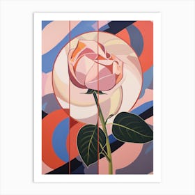 Rose 6 Hilma Af Klint Inspired Pastel Flower Painting Art Print