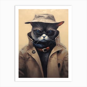 Gangster Cat Siamese 4 Art Print