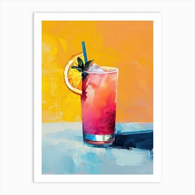 Cocktail Couture: Mid-Century Vibrancy Art Print