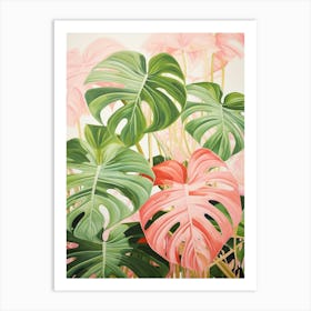 Tropical Plant Painting Monstera Deliciosa 5 Art Print