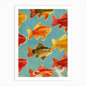 Swedish Fish Candy Sweets Retro Collage 1 Art Print