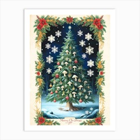 William Morris Christmas Tree 27 Art Print