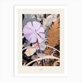 Flower Illustration Lilac 4 Poster Art Print