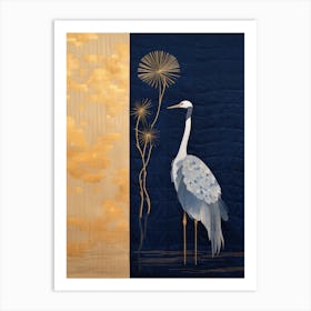 Crane And Dandelion Art Print