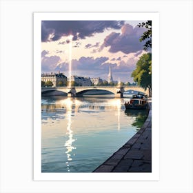 Paris River Art Print