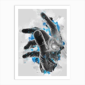 skull hand Art Print