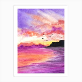 Sunset Painting Art Print