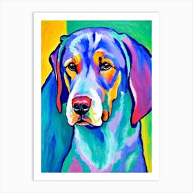 Bloodhound Fauvist Style Dog Art Print