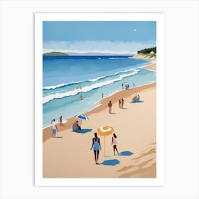 People On The Beach Painting (60) Art Print