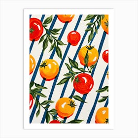 Cherry Tomatoes Summer Illustration 3 Art Print