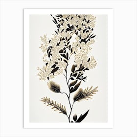Joshua Tree Pattern Gold And Black (6) Art Print