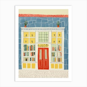 Portugal The Book Nook Pastel Colours 1 Art Print