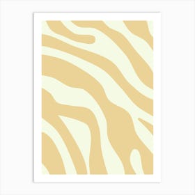 Vintage Retro Abstract Yellow Art Print