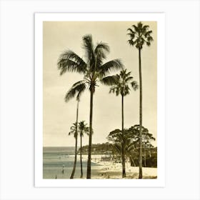 Manly Beach Australia Vintage Art Print