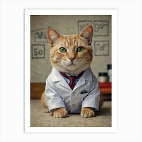 Doctor Cat 2 Art Print