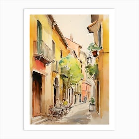 Verona, Italy Watercolour Streets 2 Art Print
