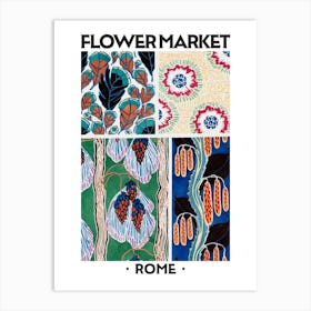 Flower Market Rome Eugene Seguy Vintage Botanical Art Print