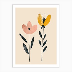 Georgetown Flower Market Boho Minimalist Style Art Print