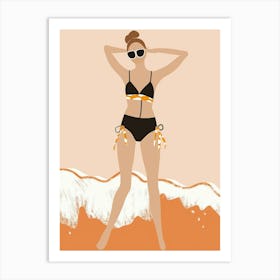 Woman In Bikini Art Print