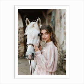 "Emotional Connection: Girl and Horse" Art Print