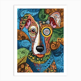 An Abstract Artwork Of A Dog The Dog S Face Art Print