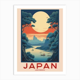 Lake Mashu, Visit Japan Vintage Travel Art 1 Art Print