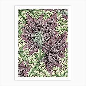 Coleus Leaf William Morris Inspired 3 Art Print