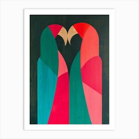 Parrots In Love Art Print