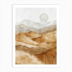 Desert Landscape Canvas Print 2 Art Print