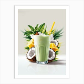 Coconut Smoothie Art Print