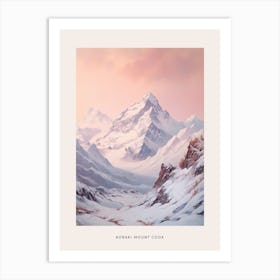 Dreamy Winter National Park Poster  Aoraki Mount Cook National Park New Zealand 3 Art Print