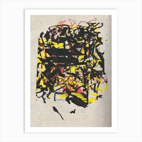 Yellow And Black Collage 2 Art Print