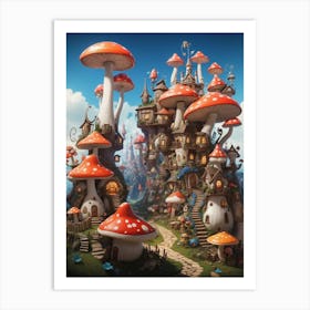 Mushroom House 2 Art Print