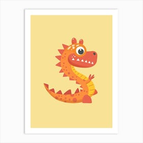 Cute Cartoon Dragon Art Print