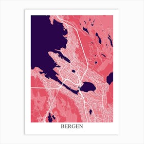 Bergen Pink Purple Art Print