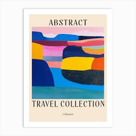 Abstract Travel Collection Poster Lithuania 1 Art Print