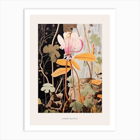 Flower Illustration Honeysuckle 2 Poster Art Print