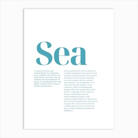 Sea Typo Art Print