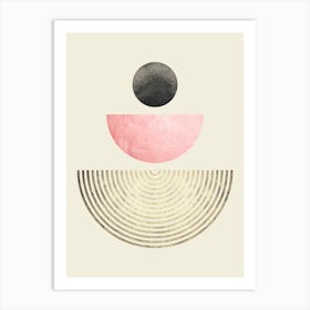 Geometry with lines 7 Art Print