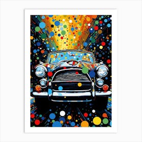 Classic Cars Dots 3 Art Print