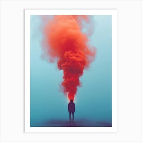 Red Smoke Art Print