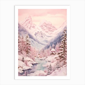 Dreamy Winter Painting Berchtesgaden National Park Germany 3 Art Print
