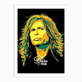 Steven Tyler in Pop Art Illustration Art Print