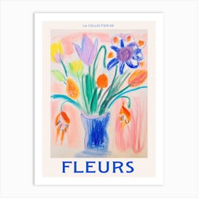 French Flower Poster Bluebell 2 Art Print
